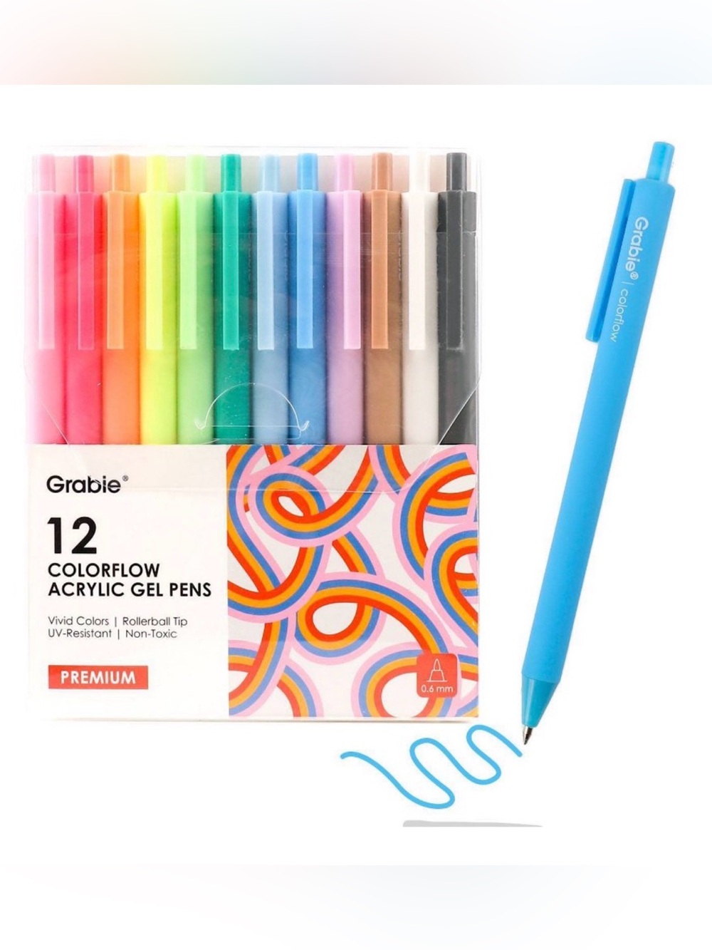 Grabie 12 Count Colorflow Acrylic Gel Pens